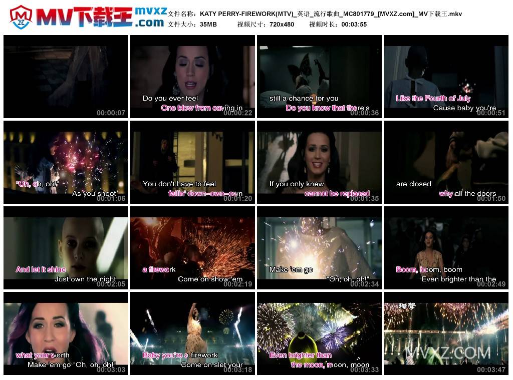 KATY PERRY-FIREWORK(MTV)_英语_流行歌曲_MC801779